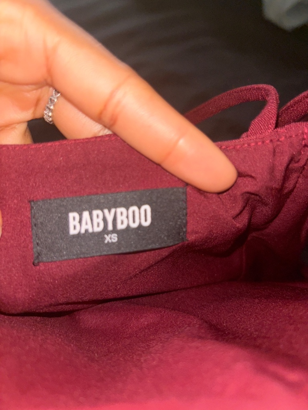 Burgundy Yeona Dress - Baby Boo - Picture 5 of 5